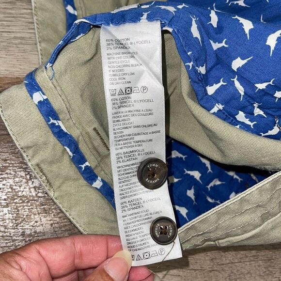 Tommy Bahama Mens Flat Front Key‎ Grip Stretch Cargo Shorts Green Size 42 - Picture 6 of 7